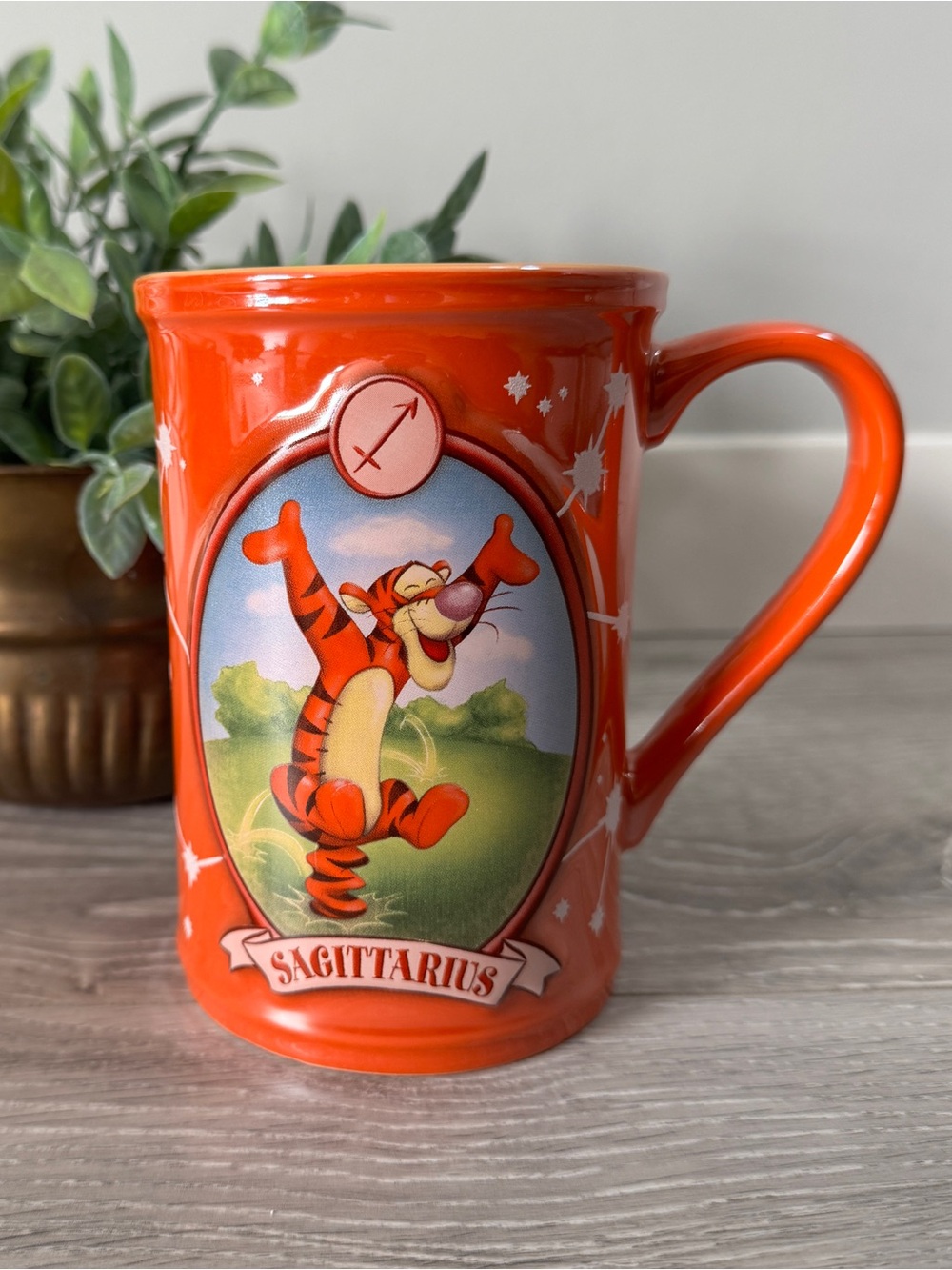Disney Store Tigger Sagittarius Zodiac Orange Shimmer Winnie the Pooh Mug 3D